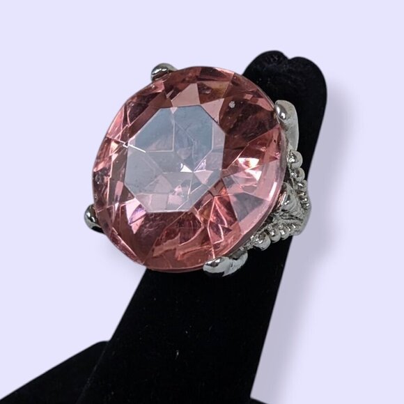 Jewelry - Large Pink Costume Cocktail Ring